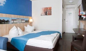 Blaues Doppelbettzimmer Hotel blauer Karpfen
