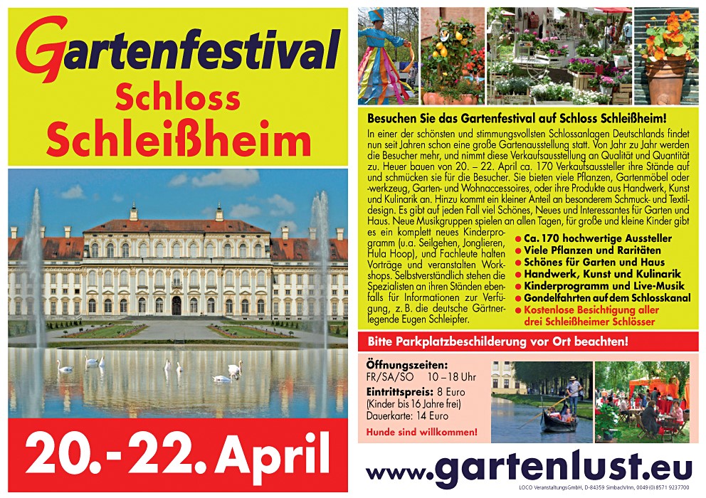 Gartenfestival im Schloss Schleißheim